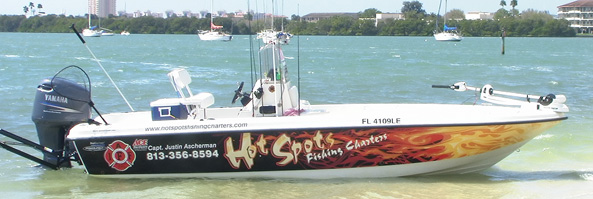 Hot Spots Boat Wrap