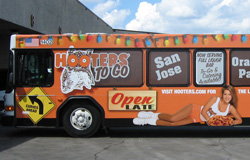 Hooters Bus Wrap